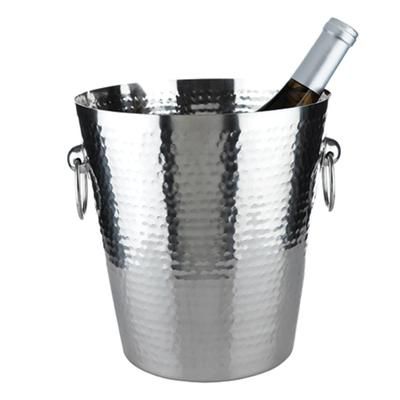 Hammered Ice Bucket by Viski in Metallic