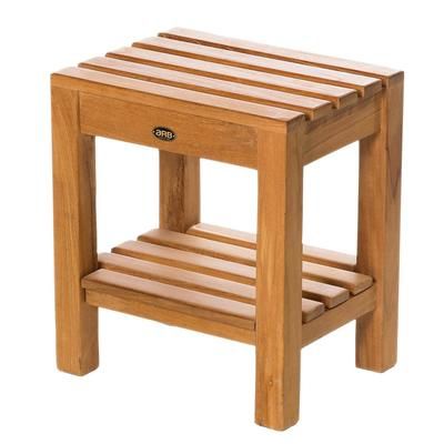 ARB Teak Coach 16 Inch Teak Shower Bench with Shelf BEN537