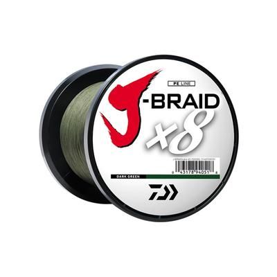 Daiwa J-Braid 8X Braided Line w/Bulk Spool 3000yds 50lb Dark Green JB8U50-3000DG