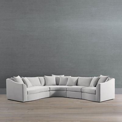 Pippa Modular Collection - Curved Corner Chair, Uniform Gowan InsideOut Performance - Frontgate