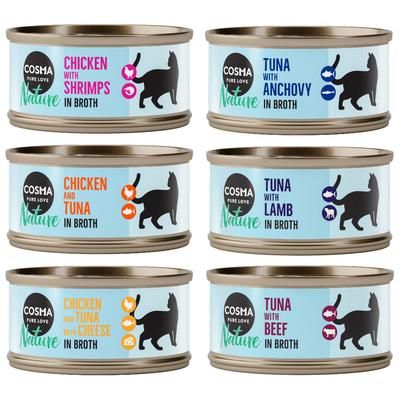 6x70g Mixed Trial Pack 2 Cosma Nature Wet Cat Food