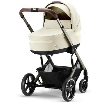 Cybex Balios S Lux 2 Stroller + Cot S Lux 2 Bundle - Taupe Frame / Seashell Beige