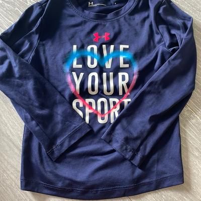 Under Armour Shirts & Tops | Little Girls Long Sleeve Top | Color: Blue/Pink | Size: 4g