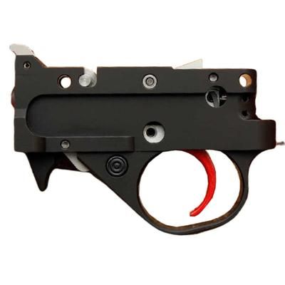 KIDD Innovative Design Two Stage Trigger Unit For Ruger 1022 Curved Extended Black Red TG2-B-RC-X