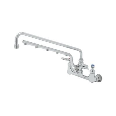 T&S B-0230-U18-CR Splash Mount Faucet - 18" Swing Spout, 16" Spray Arm, Chrome