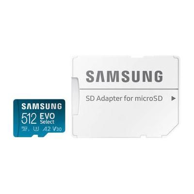 Samsung 512GB EVO Select UHS-I microSDXC Memory Card with SD Adapter MB-ME512KA/AM