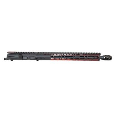 HIPP Customs Complete Upper Receiver 25.5in 16in Barrel 1-7 Twist Hipp Lite Weight Handguard Black/Red 16.0in HC15UPRRD