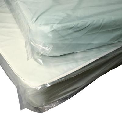 LK Packaging K82 King Sized Mattress Bag w/ Vent Holes - 90"L x 70"W x 12" SG, 1.1 mil LDPE, Clear