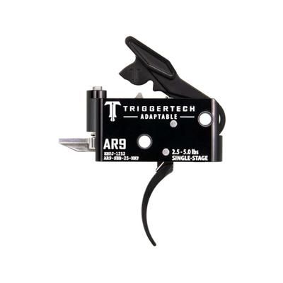 Triggertech AR9 Single-Stage Adaptable Pro Curved Trigger 2.5-5lb Pull Black AR9-SBB-25-NNP