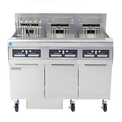 Frymaster FPRE314 208/1 Commercial Electric Fryer - (3) 50 lb Vats, Floor Model, 208v/1ph, Stainless Steel