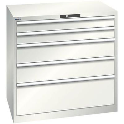 Armoire 5 Tiroirs 1023x725x1000mm-charge 200kg-gris Clair - Lista