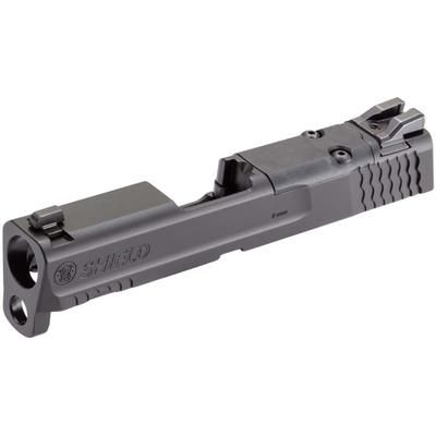 Smith & Wesson S&W Shield/Shield Plus Slide Assembly Optic Ready 9mm Luger Black Armornite Stainless Steel 3-Dot White Sights 3015613