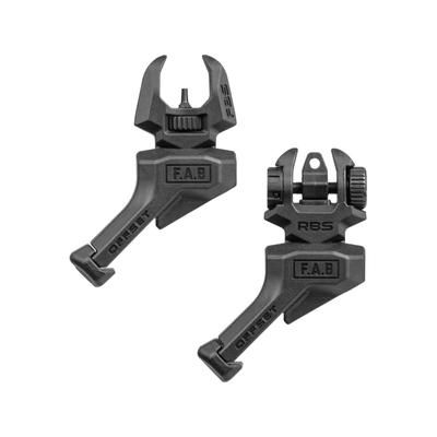 FAB Defense Top Mounted Deployable Front and Rear Sight for Left Hand Black fx-frbsoslhb