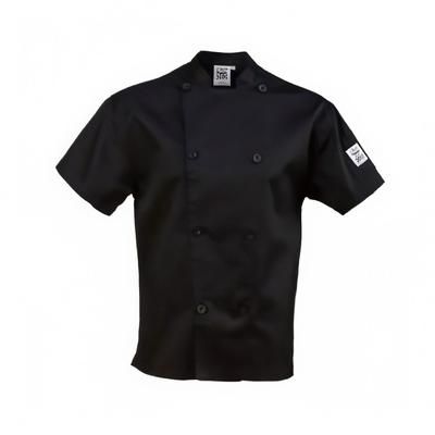 Chef Revival J205BK-2X Chef's Jacket w/ Short Sleeves - Poly/Cotton, Black, 2X