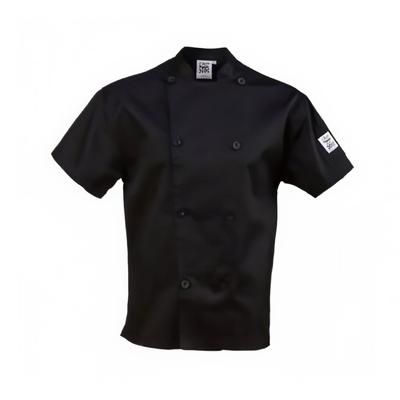 Chef Revival J205BK-2X Chef's Jacket w/ Short Sleeves - Poly/Cotton, Black, 2X