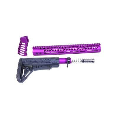 Guntec USA AR .308 Ultralight Series Complete Furniture Set Purple ULTRA-SET-308-PURPLE