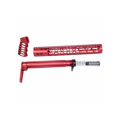 Guntec USA AR .308 AIR Lite Series Complete Furniture Set Red AIRLITE-SET-308-RED
