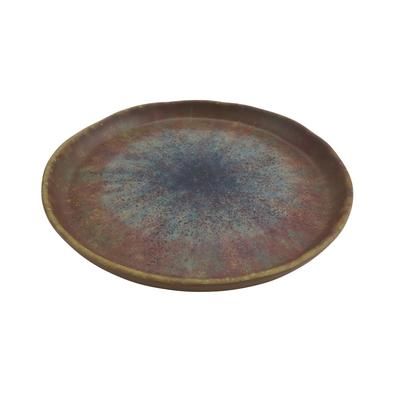 GET 21141-CAI 10" Round Melamine Dinner Plate, Clay Azul Iris, Multi-Colored, Case of 12