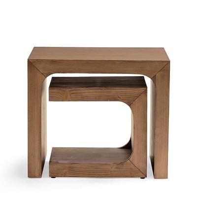 Wyatt Nesting Side Tables, Set Of Two - Reclaimed Pine - Grandin Road