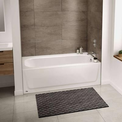 Bootz Hana MauiCast Plus 60 x 32 Porcelain Enamel Alcove Right-Hand Drain Bathtub in White HANA-6032-R-WH