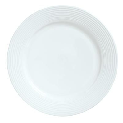 Libbey 911196002 10 7/8" Round Plate w/ Repetition Pattern & Shape, White, 1 Dozen