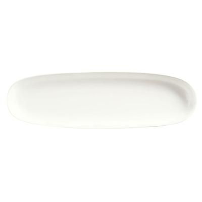 Libbey BW-6711 14" x 4 1/4" Oval Chef's Selection Tray - Porcelain, Ultra Bright White, 1 Dozen