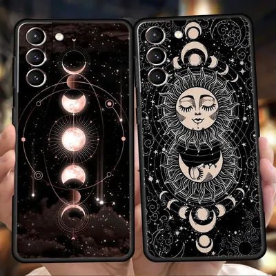 Suns Moons Clouds Astrological Case for Samsung Galaxy S24 S23 S22 S20 S21 FE Ultra S24 S23 S10 S10E
