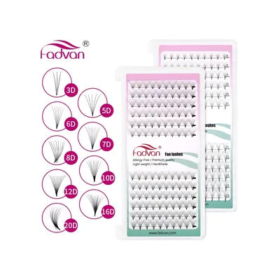 FADVAN Premade Fan 3D/5D/6D/8D/10D/12D/16D/20D/30D Eyelash Extensions Natural Soft Russian Volume Lashes Individual Lash Extensi