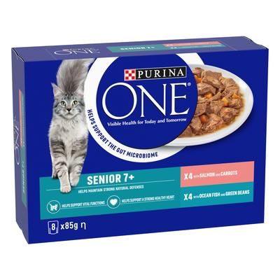 24x85g Salmon & Ocean Fish Senior 7+ Purina ONE Wet Cat Food