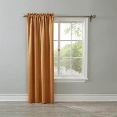 Wide Width BH Studio Room-Darkening Rod-Pocket Panel by BH Studio in Gold (Size 54" W 108"L) Window Curtain