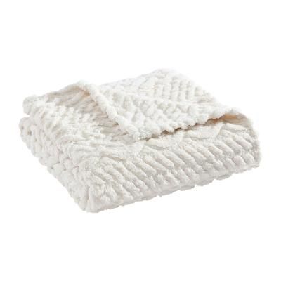 Declan Beige Throw Blanket