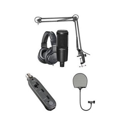 Audio-Technica AT2020 Studio Microphone Kit with Headphones, Boom, Cables, Pop Filter & XL AT2020PK