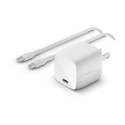 Belkin BOOST CHARGE 30W USB Type-C GaN Wall Charger with USB Type-C Cable (White) WCH001DQ1MWH-B6