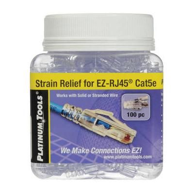 Platinum Tools EZ-RJ45 CAT5e Snag-Proof Strain Reliefs (Jar Packaging, 100-Pack) 202035J