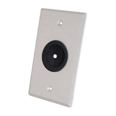 C2G Single-Gang Wall Plate with 1" Cable Grommet (Brushed Aluminum) 40488