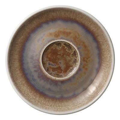 Libbey 801690841000101 4 1/2" Round Perfect Match Saucer - Porcelain, Oyster, Brown