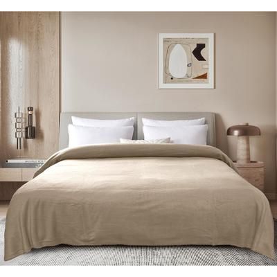 Supreme Warmth Pencewood Fleece Blanket by LCM Home Fashions, Inc. in Sand (Size KING)