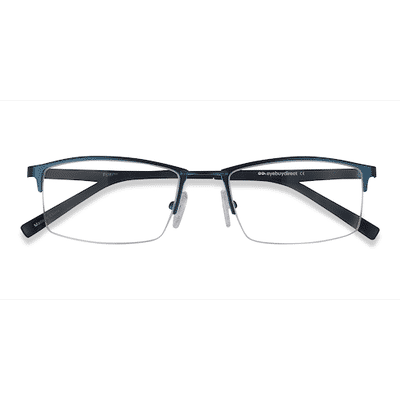 Unisex s rectangle Navy Metal Prescription eyeglasses - Eyebuydirect s Furox