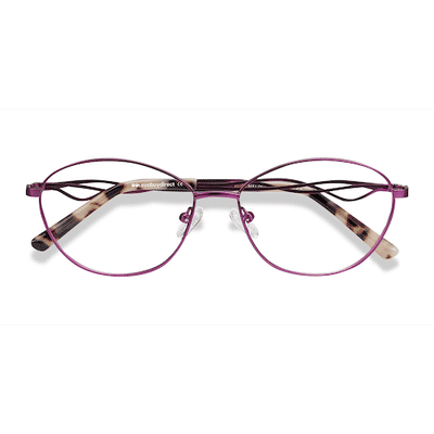 Female s oval Purple Metal Prescription eyeglasses - Eyebuydirect s Helix
