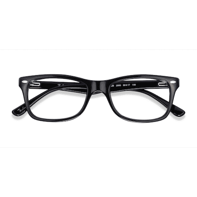 Unisex s rectangle Black Acetate Prescription eyeglasses - Eyebuydirect s Ray-Ban RB5228