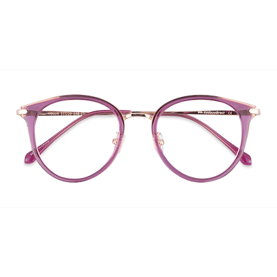 Female s round Cassis Plastic, Metal Prescription eyeglasses - Eyebuydirect s Hollie