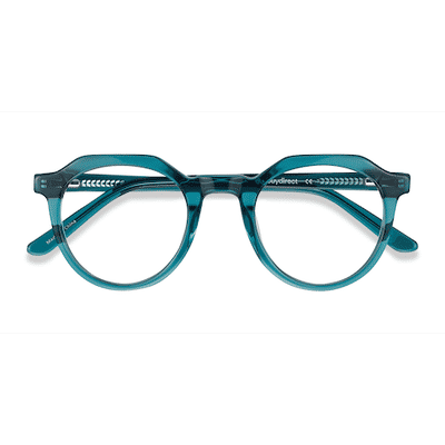 Unisex s geometric Teal Acetate Prescription eyeglasses - Eyebuydirect s Mikoto