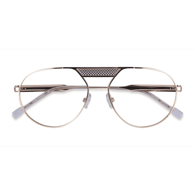 Male s aviator Gold Metal Prescription eyeglasses - Eyebuydirect s Flowing