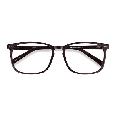 Male s rectangle Clear Brown Acetate Prescription eyeglasses - Eyebuydirect s California