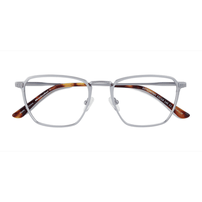Unisex s square Matte Silver Titanium Prescription eyeglasses - Eyebuydirect s Astronomy