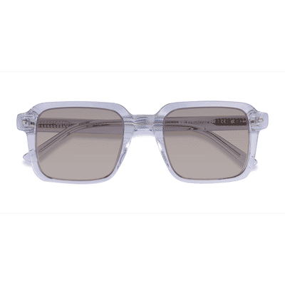 Unisex s square Clear Crystal Acetate Prescription sunglasses - Eyebuydirect s Nat