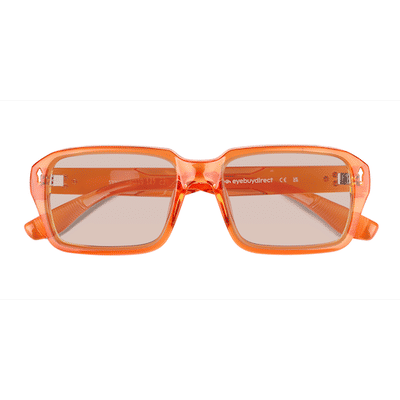 Male s square Crystal Orange Plastic Prescription sunglasses - Eyebuydirect s Sync