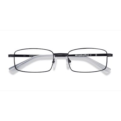 Unisex s rectangle Black Metal Prescription eyeglasses - Eyebuydirect s Chistopol
