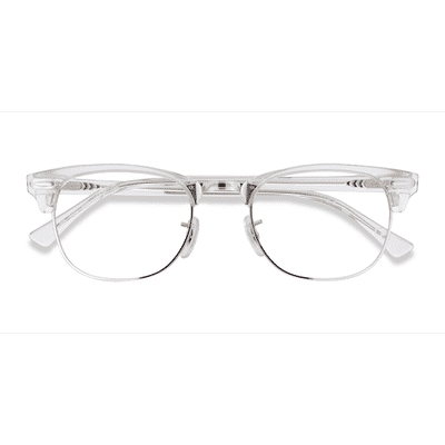 Unisex s browline Clear Acetate, Metal Prescription eyeglasses - Eyebuydirect s Ray-Ban Clubmaster Change