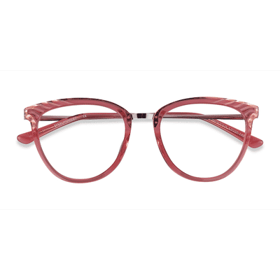 Female s horn Clear Pink Acetate,Metal Prescription eyeglasses - Eyebuydirect s Momentous